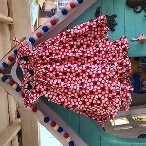 Hand Smocked Minnie Mouse short outfit